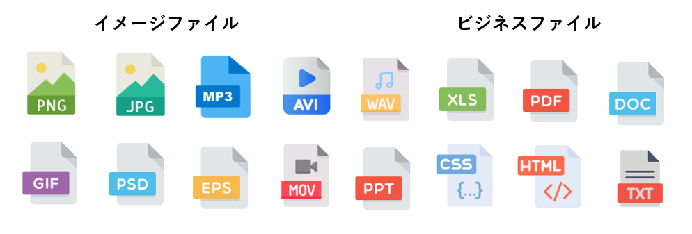 データ復旧可能なファイル形式一覧