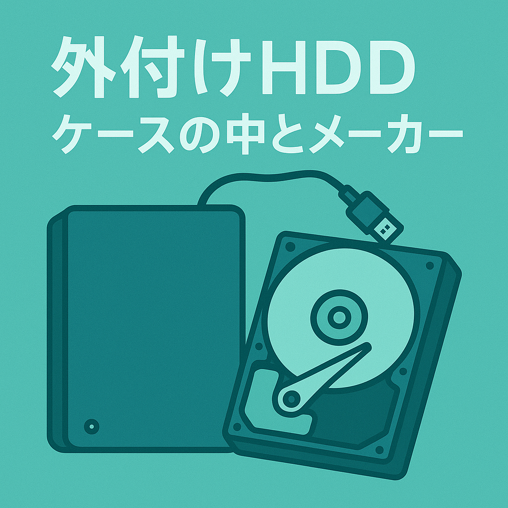 外付けHDDのケースの中とメーカー