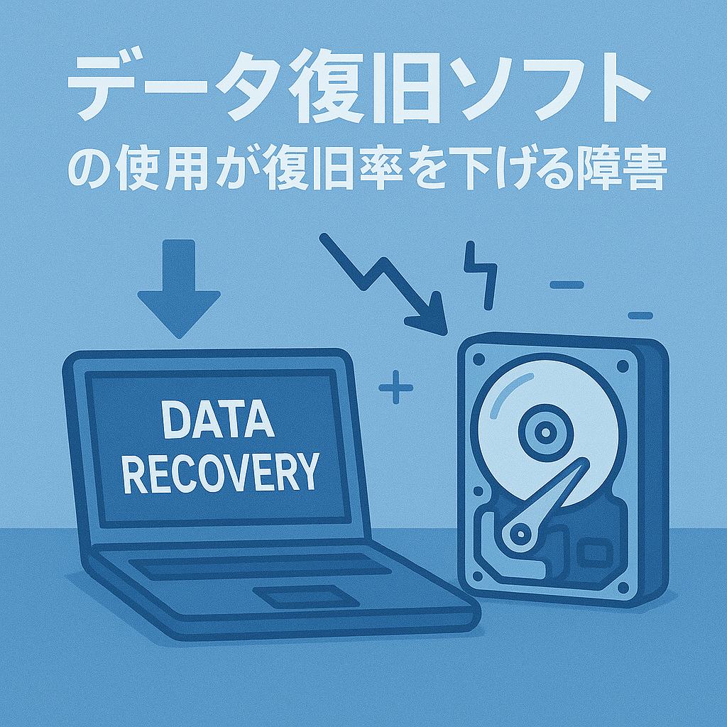 データ復旧ソフトの使用が復旧率を下げる障害