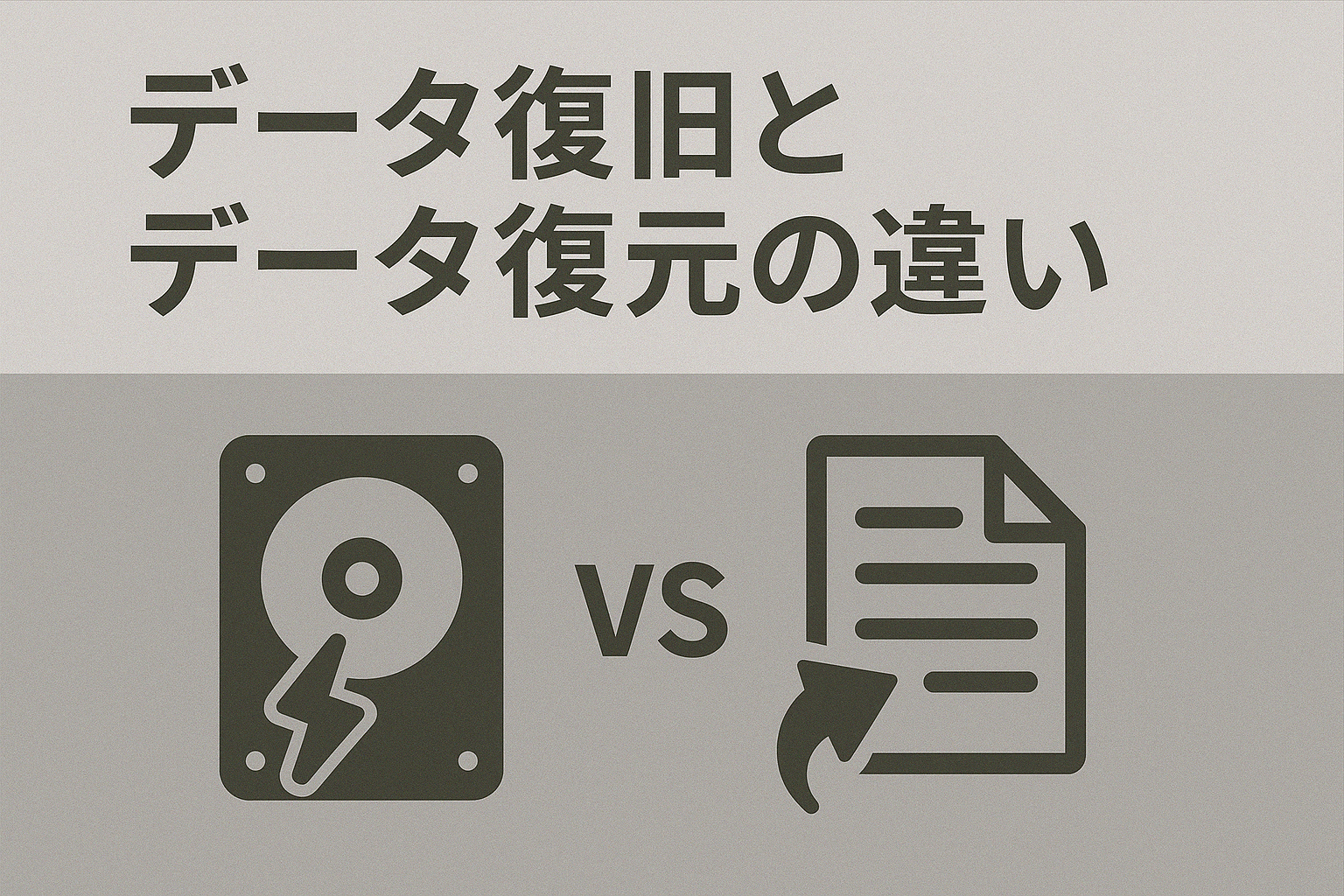 データ復旧とデータ復元の違い