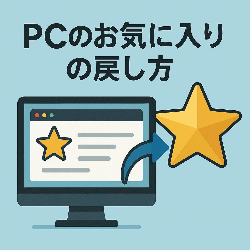 お気に入りの戻し方｜データバックアップ講座｜データ復旧対策
