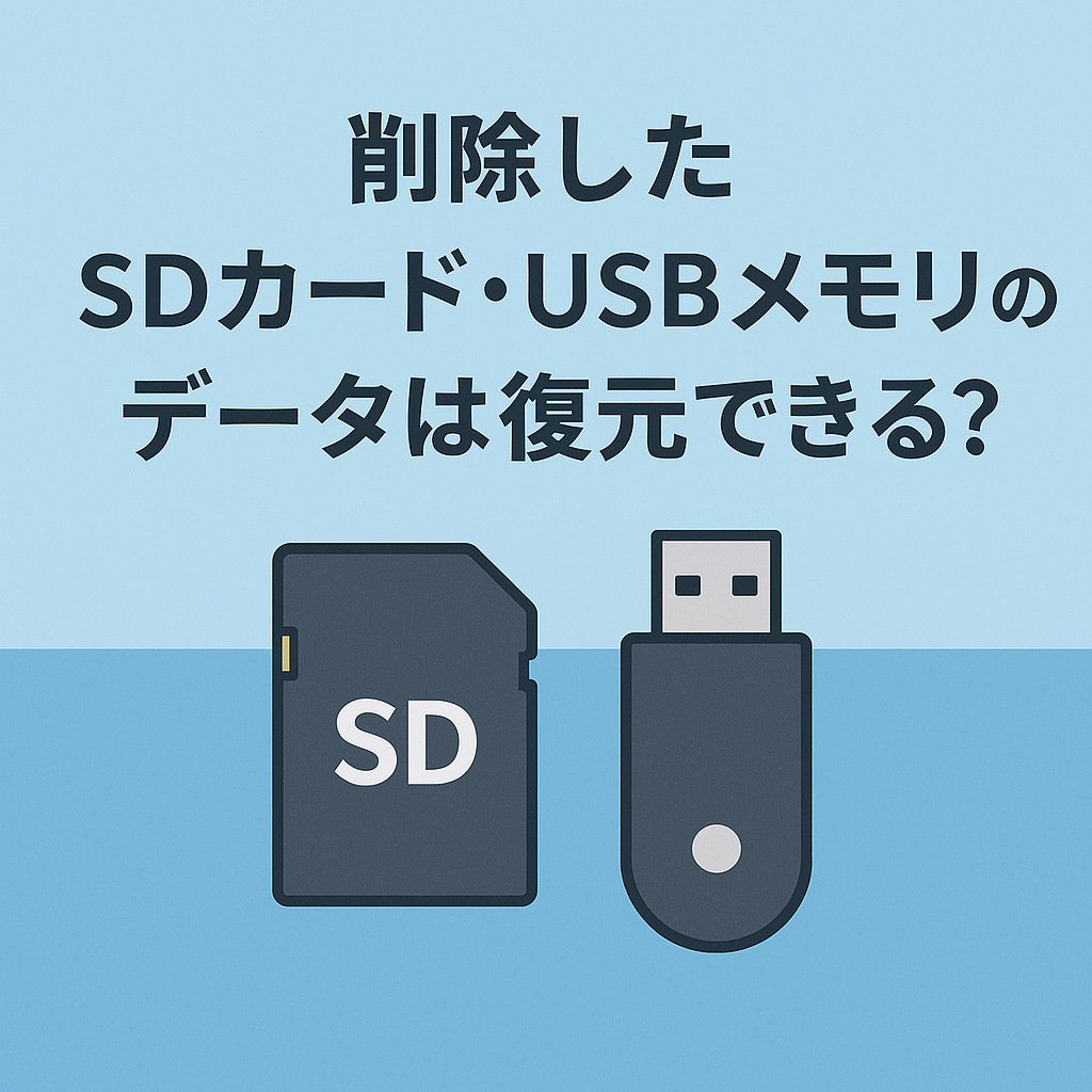 削除したSDカードUSBメモリのデータは復元できる？復元方法を解説 | データ復旧ナレッジ