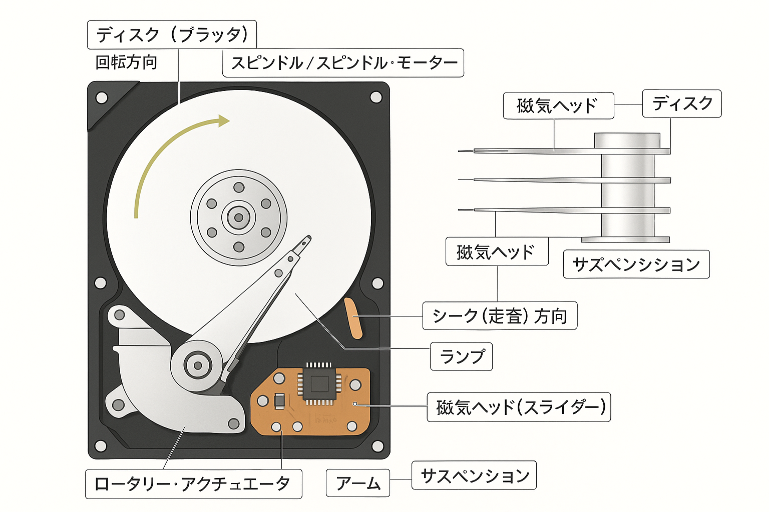 HDDの基本構造